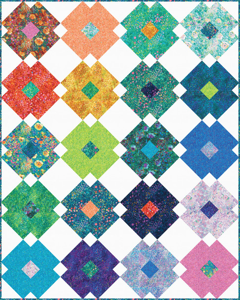 Flower Tile Quilt Designer Pattern, French Tile Quilt Pattern