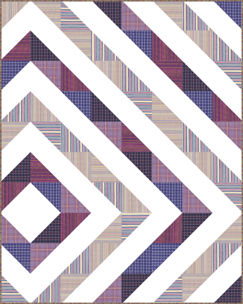 Asymmetrical Diamond Free Pattern: Robert Kaufman Fabric Company