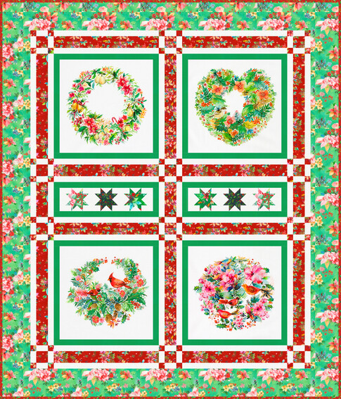 Yuletide Wreaths Free Pattern: Robert Kaufman Fabric Company