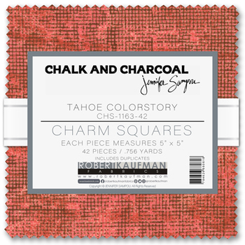 Chalk and Charcoal by Jennifer Sampou - Tahoe Colorstory Charm Squares