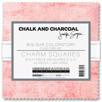 Chalk and Charcoal by Jennifer Sampou - Big Sur Colorstory Charm Squares Chalk and Charcoal by Jennifer Sampou - Big Sur Colorstory Charm Squares