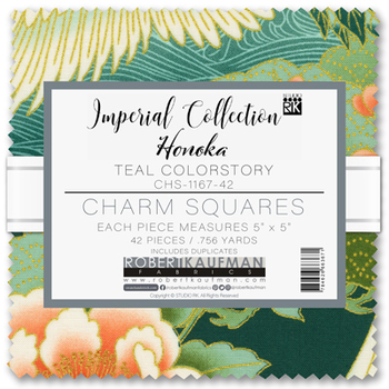 Imperial Collection-Honoka by Studio RK - Teal Colorstory Charm Squares Imperial Collection-Honoka by Studio RK - Teal Colorstory Charm Squares