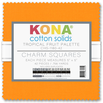 Kona® Cotton - Tropical Fruit Palette Charm Squares Kona® Cotton - Tropical Fruit Palette Charm Squares