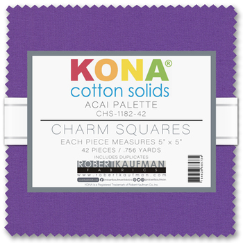 Kona® Cotton - Acai Palette Charm Squares Kona® Cotton - Acai Palette Charm Squares
