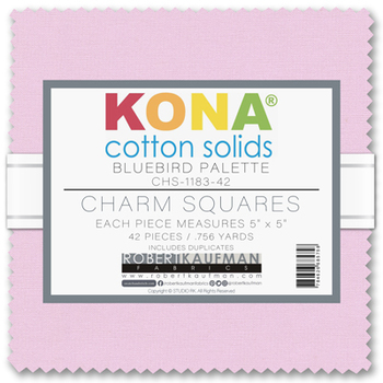 Kona® Cotton - Bluebird Palette Charm Squares Kona® Cotton - Bluebird Palette Charm Squares