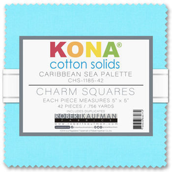 Kona® Cotton - Caribbean Sea Palette Charm Squares