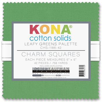 Kona® Cotton - Leafy Greens Palette Charm Squares Kona® Cotton - Leafy Greens Palette Charm Squares