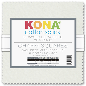 Kona® Cotton Grayscale Palette Charm Squares