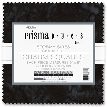 Artisan Batiks: Prisma Dyes by Lunn Studios - Stormy Skies Palette Charm Squares Artisan Batiks: Prisma Dyes by Lunn Studios - Stormy Skies Palette Charm Squares