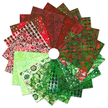 Artisan Batiks: Colors of Christmas by Studio RK - Complete Collection Charm Square