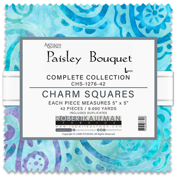 Artisan Batiks: Paisley Bouquet by Lunn Studios - Complete Collection Charm Square Artisan Batiks: Paisley Bouquet by Lunn Studios - Complete Collection Charm Square