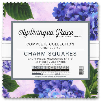 Hydrangea Grace by Studio RK - Complete Collection Charm Squares Hydrangea Grace by Studio RK - Complete Collection Charm Squares
