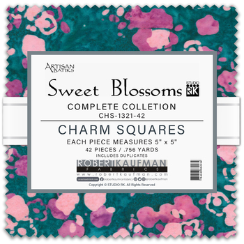 Artisan Batiks: Sweet Blossoms by Studio RK - Complete Collection Charm Square Artisan Batiks: Sweet Blossoms by Studio RK - Complete Collection Charm Square