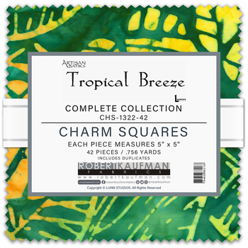 Artisan Batiks: Tropical Breeze by Lunn Studios - Complete Collection Charm Square Artisan Batiks: Tropical Breeze by Lunn Studios - Complete Collection Charm Square