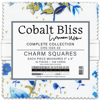 Cobalt Bliss by Lauren Wan - Complete Collection Charm Square Cobalt Bliss by Lauren Wan - Complete Collection Charm Square
