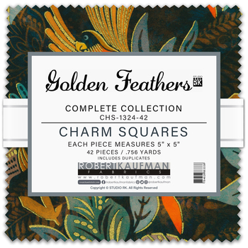 Golden Feathers by Studio RK - Complete Collection Charm Square Golden Feathers by Studio RK - Complete Collection Charm Square