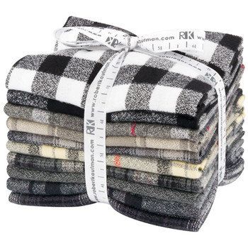 Mammoth Flannel by Studio RK - Black Colorstory Mammoth Flannel by Studio RK - Black Colorstory