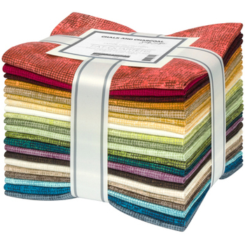 Chalk and Charcoal by Jennifer Sampou - Tahoe Colorstory Fat Quarter Bundle