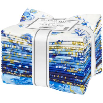 Cobalt Bliss by Lauren Wan - Complete Collection Fat Quarter Bundle Cobalt Bliss by Lauren Wan - Complete Collection Fat Quarter Bundle