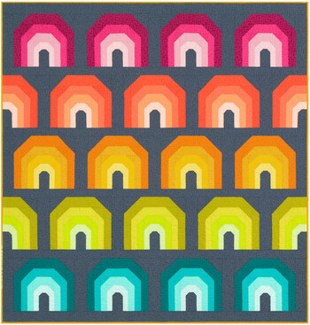 Polychromatic Quilt Kit by Elizabeth Hartman feat. Kona Cotton Polychromatic Quilt Kit by Elizabeth Hartman feat. Kona Cotton