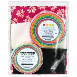 Florence Flamingo Quilt Kit by Elizabeth Hartman - feat. Sunroom precut logo