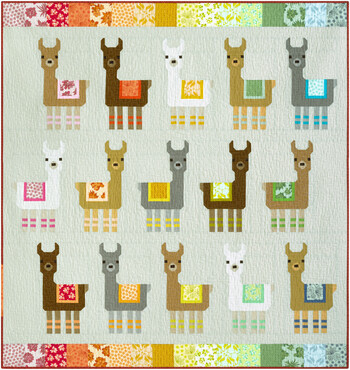 Little Llamas Quilt Kit by Elizabeth Hartman feat. Sunroom Little Llamas Quilt Kit by Elizabeth Hartman feat. Sunroom