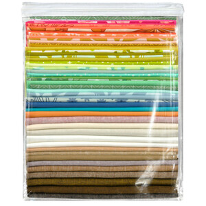 Rainbow Rainforest Quilt Kit by Elizabeth Hartman feat. Sunroom precut logo
