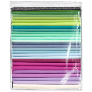 Delightful Desert Cool Quilt Kit by Elizabeth Hartman feat. Kona Cotton precut logo