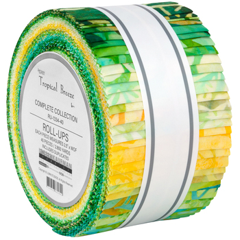 Artisan Batiks: Tropical Breeze by Lunn Studios - Complete Collection Roll Up Artisan Batiks: Tropical Breeze by Lunn Studios - Complete Collection Roll Up