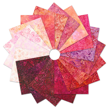 Artisan Batiks: Rouge by Lunn Studios - Complete Collection Ten Square