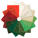 Pattern Artisan Batiks: Prisma Dyes by Lunn Studios - Holiday Colorstory Charm Square 