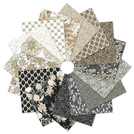 Pattern Holiday Flourish - Festive Finery by Studio RK - Taupe Colorstory Charm Square 