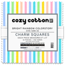 Pattern Cozy Cotton by Studio RK - Bright Rainbow Colorstory Charm Square