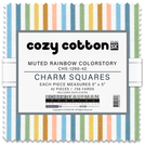 Cozy Cotton by Studio RK - Muted Rainbow Colorstory Charm Square Cozy Cotton by Studio RK - Muted Rainbow Colorstory Charm Square