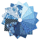 Holiday Flourish - Festive Finery by Studio RK - Blue Colorstory Fat Quarter Bundle