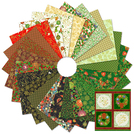 Pattern Parvaneh's Jeweled Christmas by Parvaneh Holloway - Complete Collection Fat Quarter Bundle