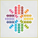 Pattern Crystal Cluster Quilt kit by Elizabeth Hartman feat. Kona Cotton 