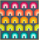 Pattern Polychromatic Quilt Kit by Elizabeth Hartman feat. Kona Cotton 