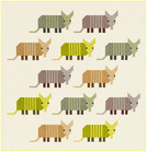 Armadillos Quilt Kit by Elizabeth Hartman feat. Palette Picks