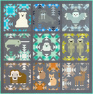 North Stars Quilt Kit by Elizabeth Hartman feat. Paintbox