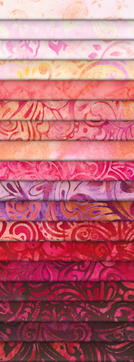 Pattern Artisan Batiks: Rouge by Lunn Studios - Complete Collection Roll Up 